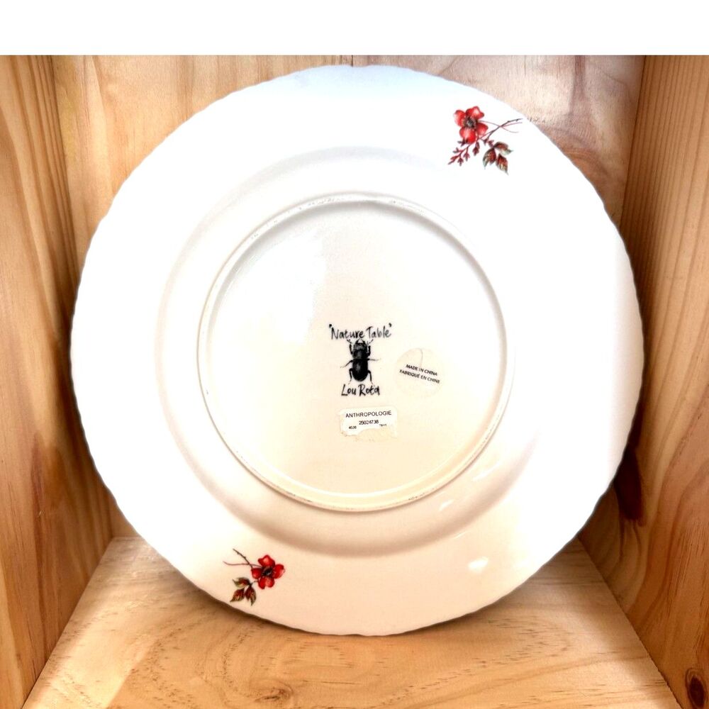 ANTHROPOLOGIE Black Swan Yellow Edge Salad/Dessert Plate SZ 9 1/4" Discontinued - Picture 8 of 8